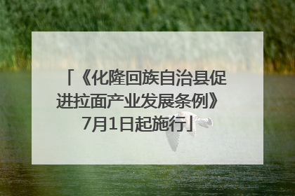 《化隆回族自治县促进拉面产业发展条例》7月1日起施行