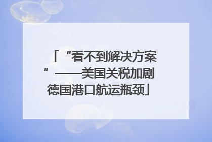 “看不到解决方案”——美国关税加剧德国港口航运瓶颈