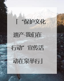 “保护文化遗产·我们在行动”宣传活动在泉举行