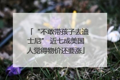 “不敢带孩子去迪士尼” 近七成美国人觉得物价还要涨