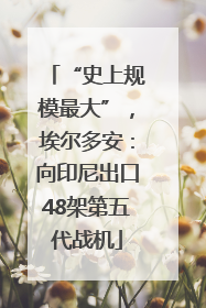 “史上规模最大”，埃尔多安：向印尼出口48架第五代战机