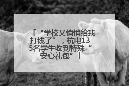 “学校又悄悄给我打钱了”，杭电135名学生收到特殊“安心礼包”