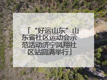 “好运山东”山东省社区运动会示范活动济宁凤翔社区站圆满举行