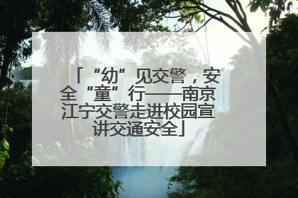 “幼”见交警，安全“童”行——南京江宁交警走进校园宣讲交通安全