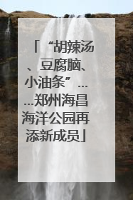 “胡辣汤、豆腐脑、小油条”……郑州海昌海洋公园再添新成员