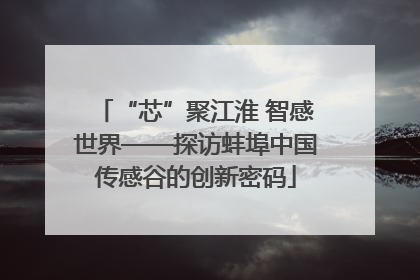 “芯”聚江淮 智感世界——探访蚌埠中国传感谷的创新密码