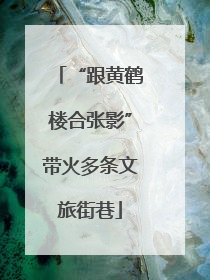 “跟黄鹤楼合张影”带火多条文旅街巷