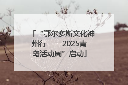 “鄂尔多斯文化神州行——2025青岛活动周”启动