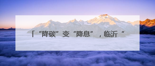 “降碳”变“降息”，临沂“临碳贷”探出绿色金融创新路
