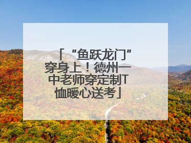 “鱼跃龙门”穿身上！德州一中老师穿定制T恤暖心送考
