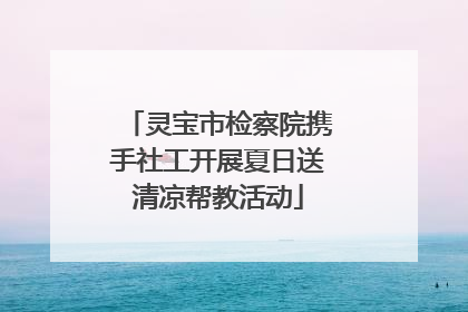 灵宝市检察院携手社工开展夏日送清凉帮教活动
