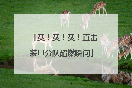 烎！烎！烎！直击装甲分队超燃瞬间