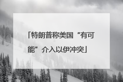 特朗普称美国“有可能”介入以伊冲突