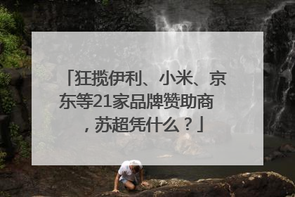 狂揽伊利、小米、京东等21家品牌赞助商，苏超凭什么？