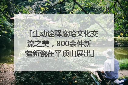 生动诠释豫哈文化交流之美，800余件新疆新瓷在平顶山展出