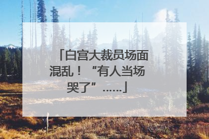 白宫大裁员场面混乱！“有人当场哭了”……