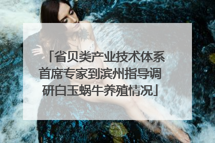 省贝类产业技术体系首席专家到滨州指导调研白玉蜗牛养殖情况