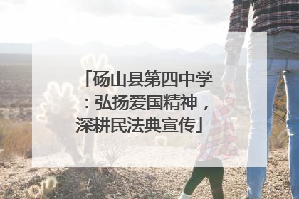 砀山县第四中学：弘扬爱国精神，深耕民法典宣传