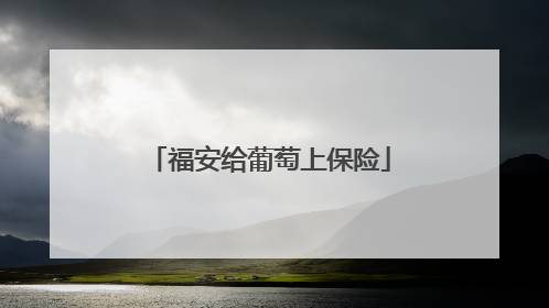 福安给葡萄上保险