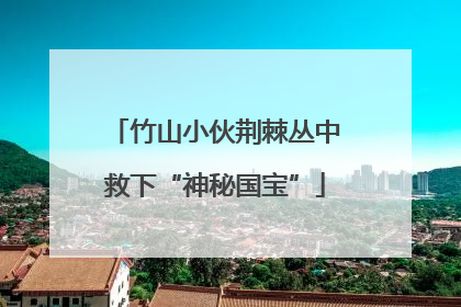 竹山小伙荆棘丛中救下“神秘国宝”