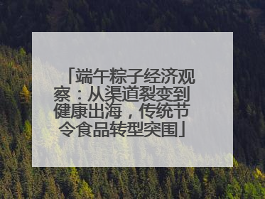 端午粽子经济观察：从渠道裂变到健康出海，传统节令食品转型突围
