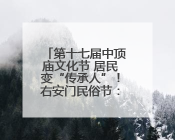 第十七届中顶庙文化节 居民变“传承人”！右安门民俗节：非遗从展柜走进烟火气