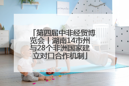 第四届中非经贸博览会丨湖南14市州与28个非洲国家建立对口合作机制