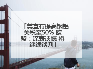 美宣布提高钢铝关税至50% 欧盟：深表遗憾 将继续谈判