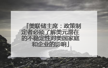 美联储主席：政策制定者必须了解美元潜在的不稳定性对美国家庭和企业的影响