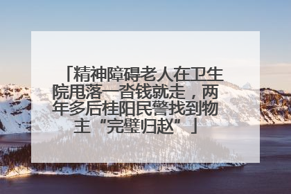 精神障碍老人在卫生院甩落一沓钱就走，两年多后桂阳民警找到物主“完璧归赵”