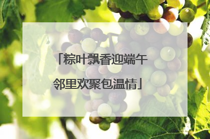 粽叶飘香迎端午 邻里欢聚包温情