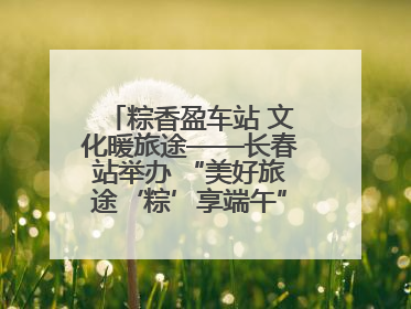 粽香盈车站 文化暖旅途——长春站举办 “美好旅途‘粽’享端午”主题活动
