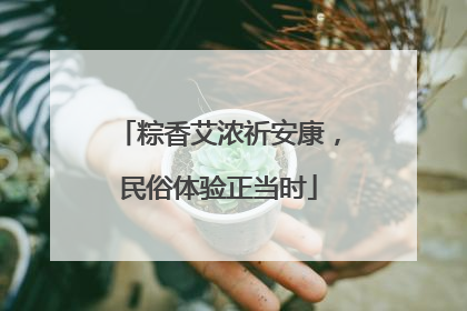 粽香艾浓祈安康，民俗体验正当时