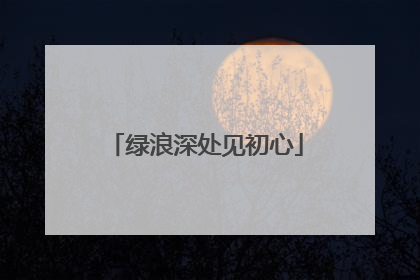 绿浪深处见初心
