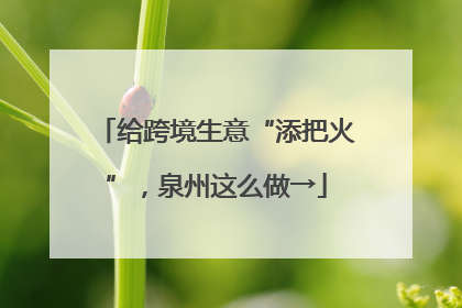 给跨境生意“添把火”，泉州这么做→