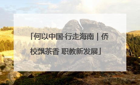 何以中国·行走海南｜侨校飘茶香 职教新发展