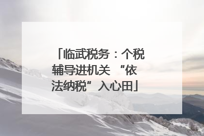 临武税务：个税辅导进机关 “依法纳税”入心田