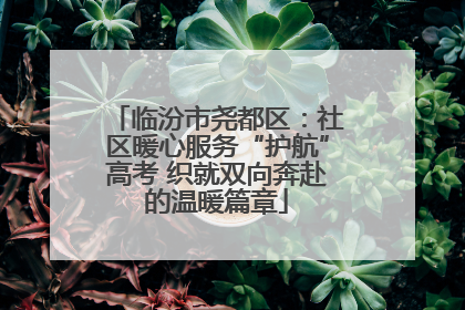 临汾市尧都区：社区暖心服务“护航”高考 织就双向奔赴的温暖篇章