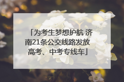 为考生梦想护航 济南21条公交线路发放高考、中考专线车