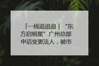 一线追追追｜“东方启明星”广州总部申请变更法人，被市场监管部门限制