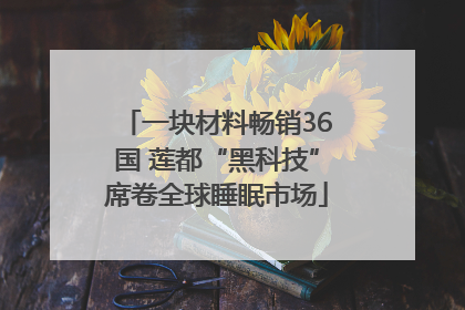 一块材料畅销36国 莲都“黑科技”席卷全球睡眠市场