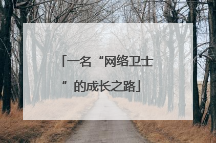一名“网络卫士”的成长之路