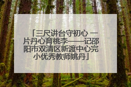 三尺讲台守初心 一片丹心育桃李——记邵阳市双清区新渡中心完小优秀教师姚丹