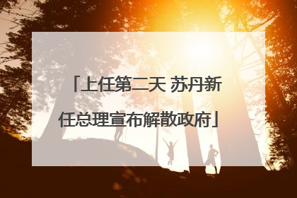 上任第二天 苏丹新任总理宣布解散政府