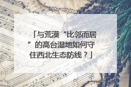 与荒漠“比邻而居”的高台湿地如何守住西北生态防线？