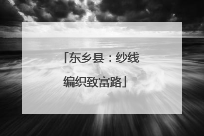 东乡县：纱线编织致富路