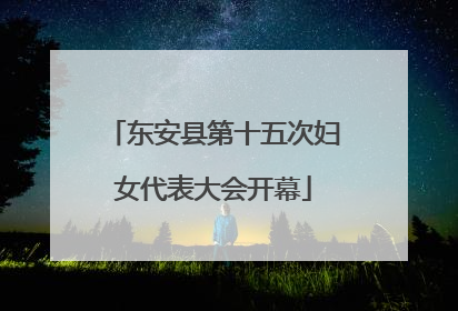 东安县第十五次妇女代表大会开幕