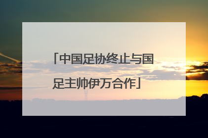 中国足协终止与国足主帅伊万合作