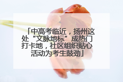 中高考临近，扬州这处“文脉地标”成热门打卡地，社区组织贴心活动为考生鼓劲