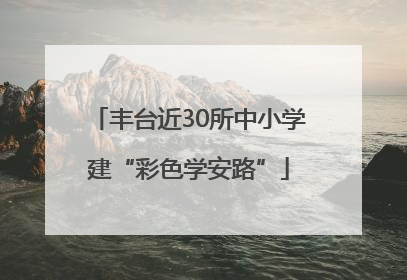 丰台近30所中小学建“彩色学安路”